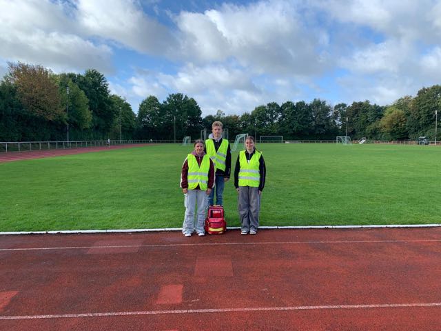 Schulsanitätsdienst auf dem Sponsorenlauf