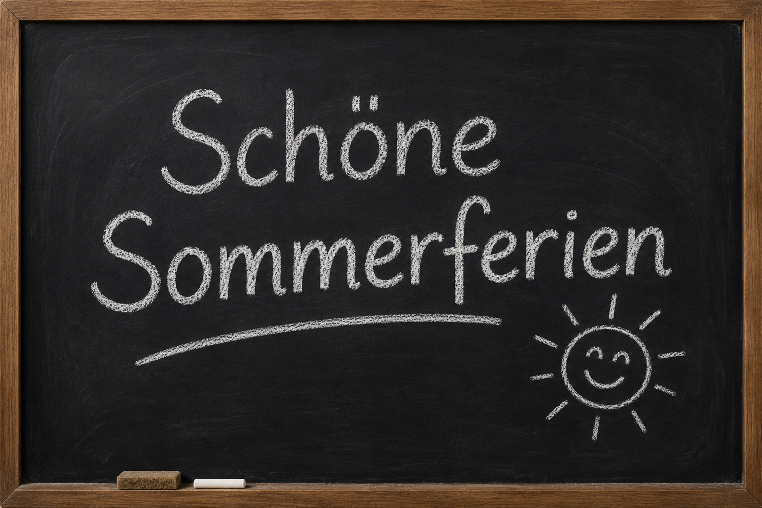 Tafelbild: Schöne Sommerferien
