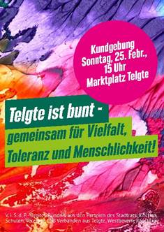 Telgte ist bunt – gemeinsam für Vielfalt, Toleranz und Menschlichkeit