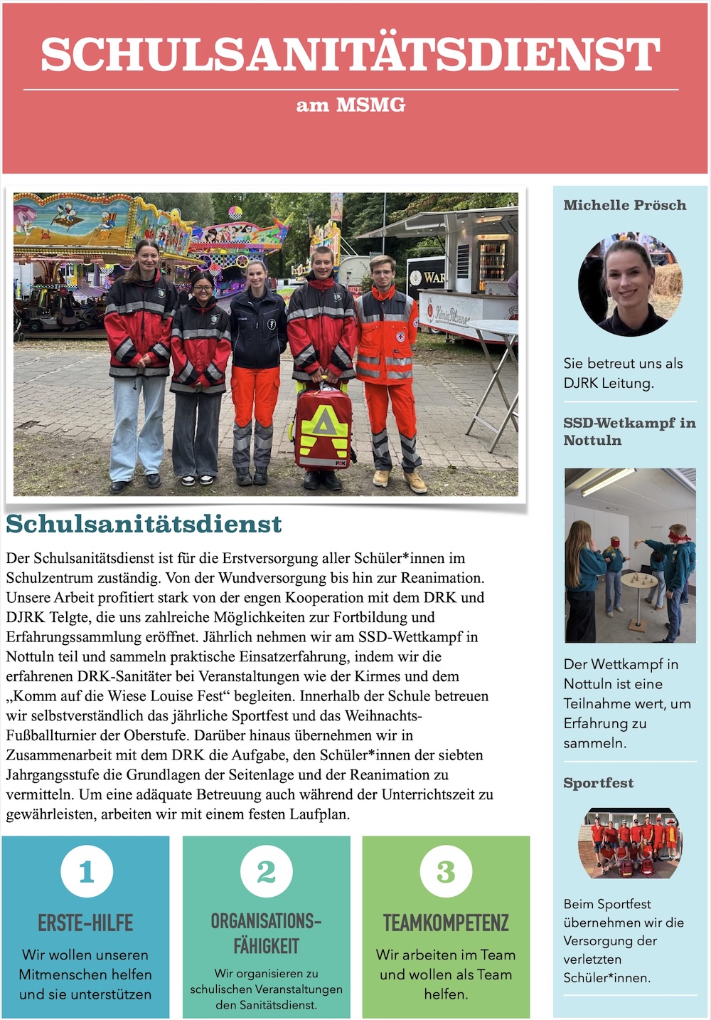 sanitaetsdienst flyer